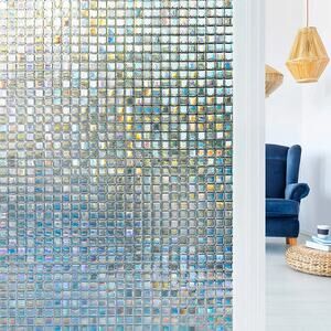 3D Decorative Window Film, Non-Adhesive Privacy Films, 17.5" x 78.7"